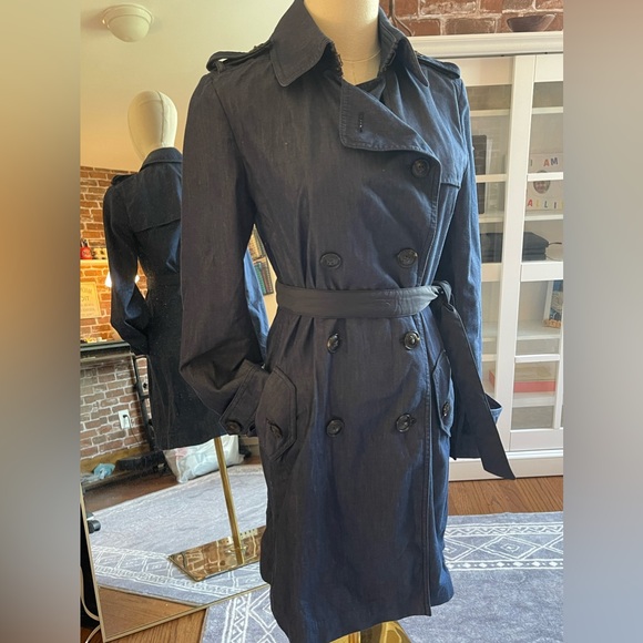 Denim Trench Coat from Gap :: Sz XS (( fits like Small )) - Picture 2 of 5